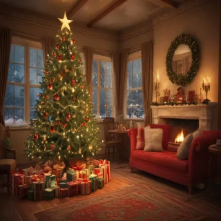 retro christmas image