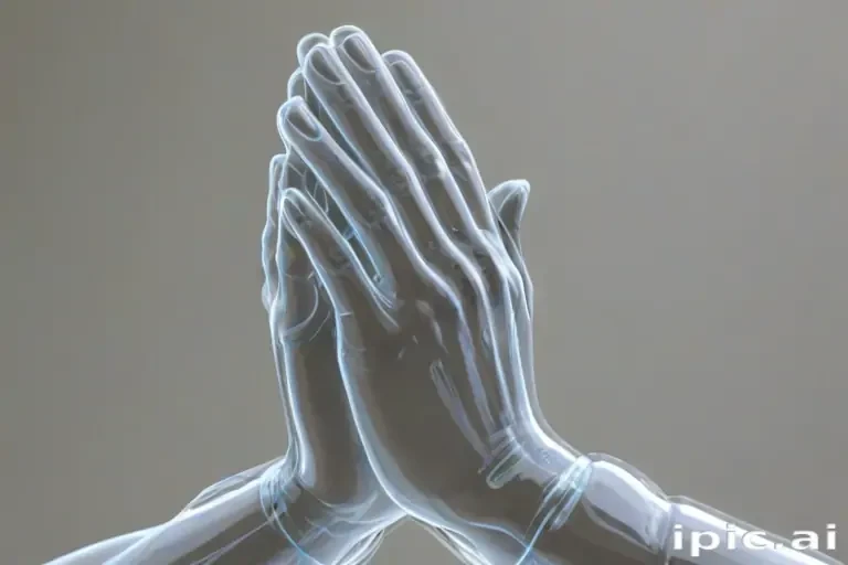 transparent praying hands