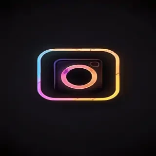 neon instagram logo