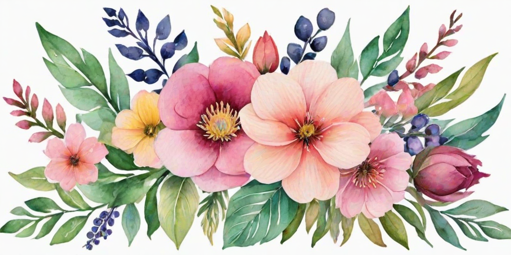 watercolor flowers clipart