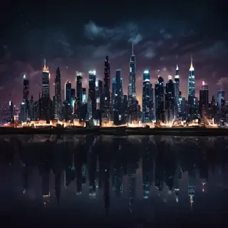 city lights background