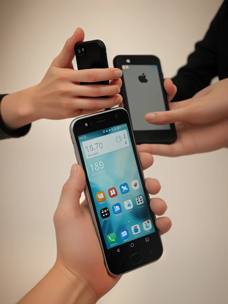 hand with phone