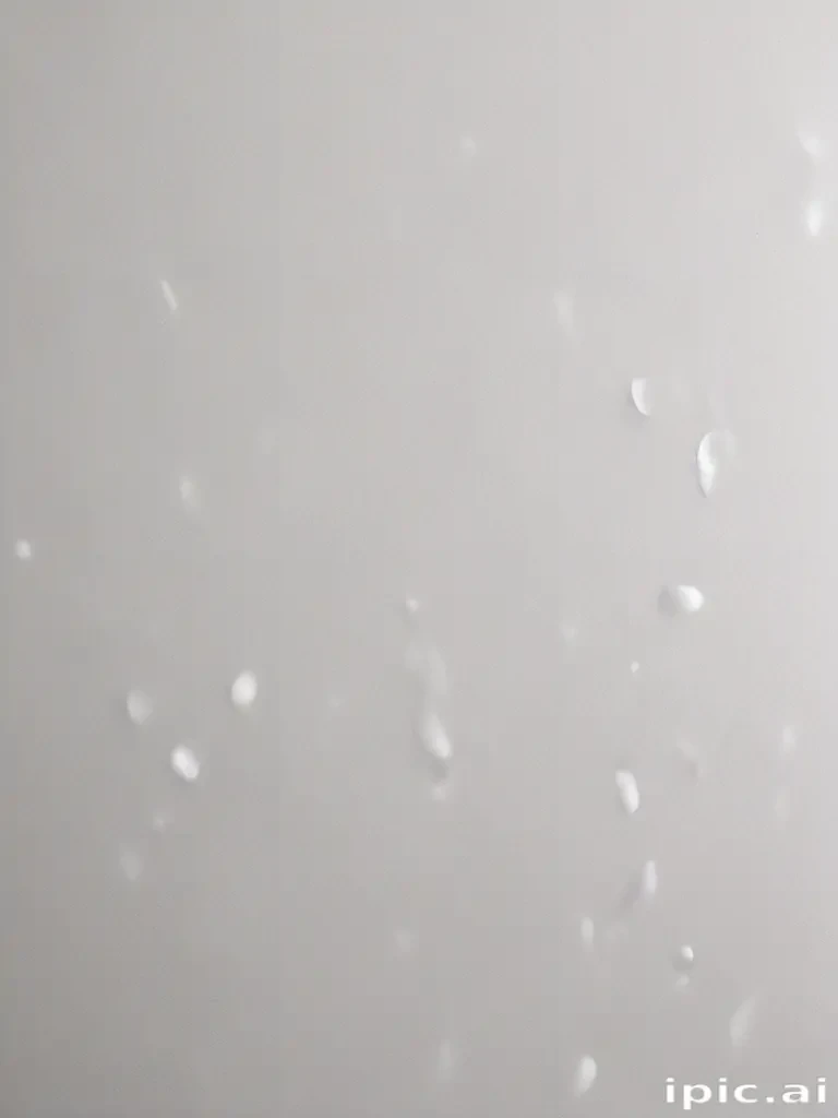 Delicate Water Droplets Gracefully Dripping on a Smooth White Surface