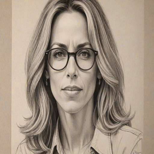 Stunning Sheryl Crow, pencil sketch, portrait of Comely woman 1959s in glasses, hair style beatnik, outline, clear lines, fine lines, 8k