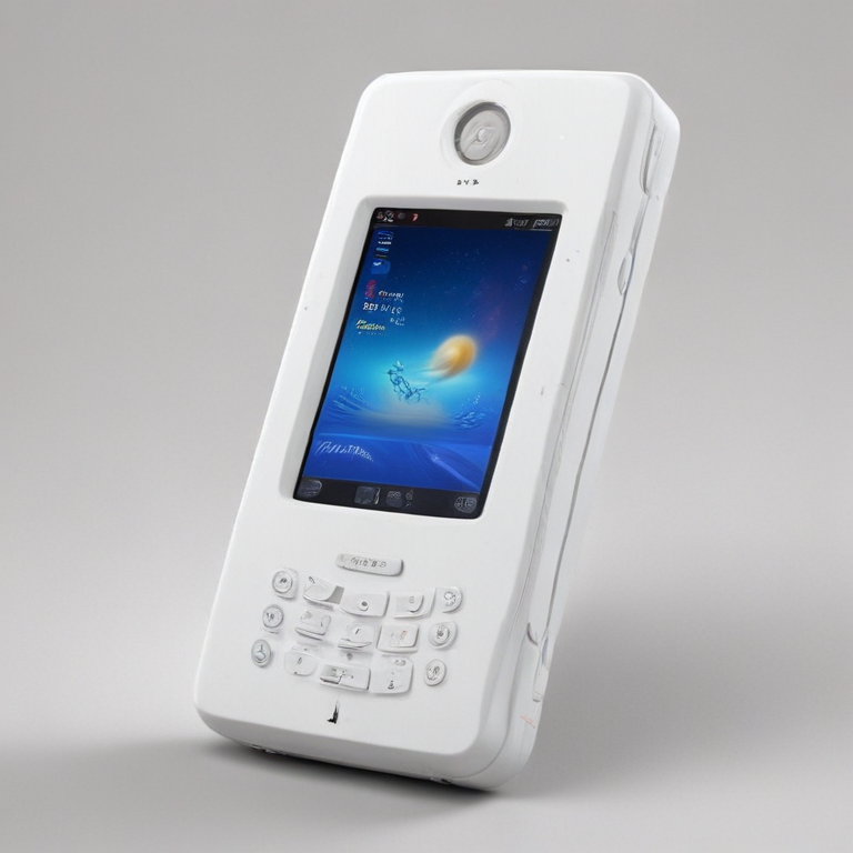 A Vintage Mobile Phone Design Featuring a Touchscreen and Physical Keypad.
