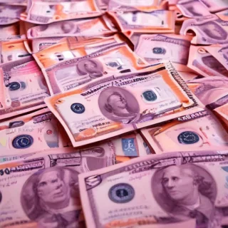 pink money background