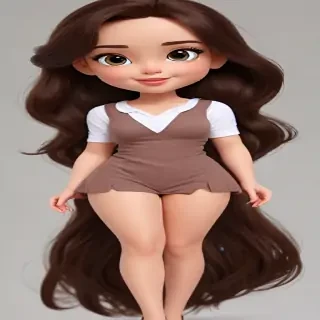 brunette cartoon character