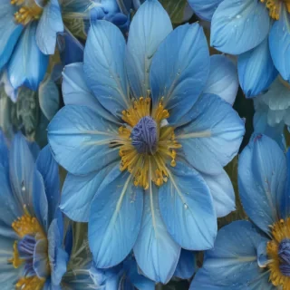 blue flower transparent