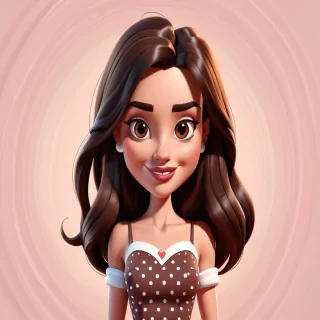 brunette cartoon character