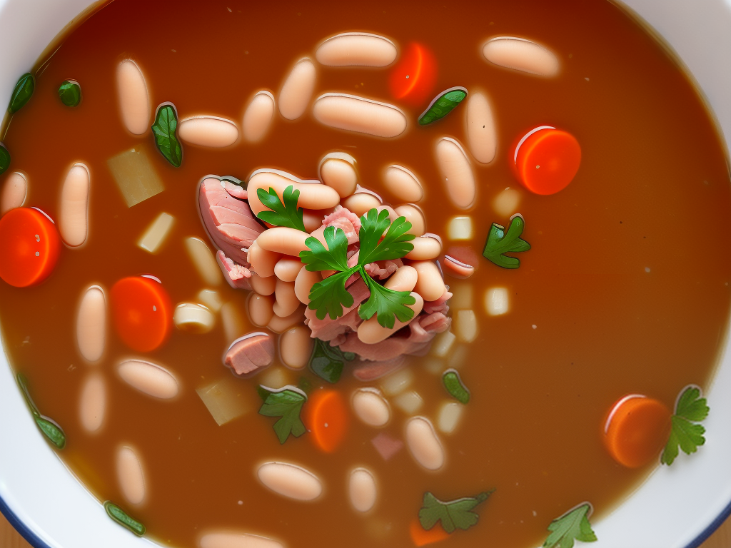 canning ham and bean soup