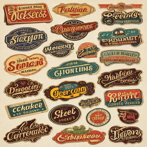 vintage stickers png