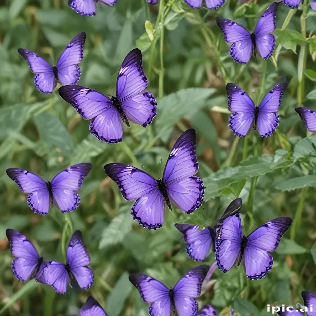 purple butterflies