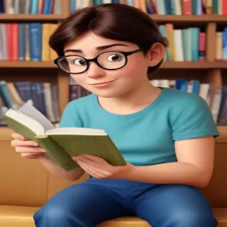 reading cartoon