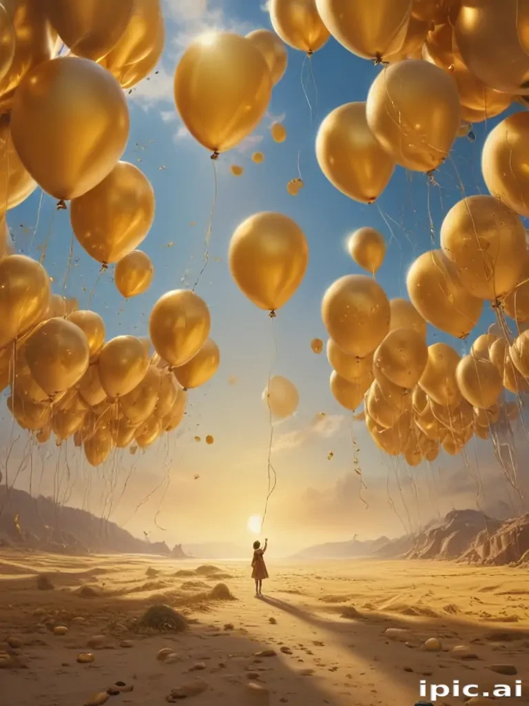 golden balloons