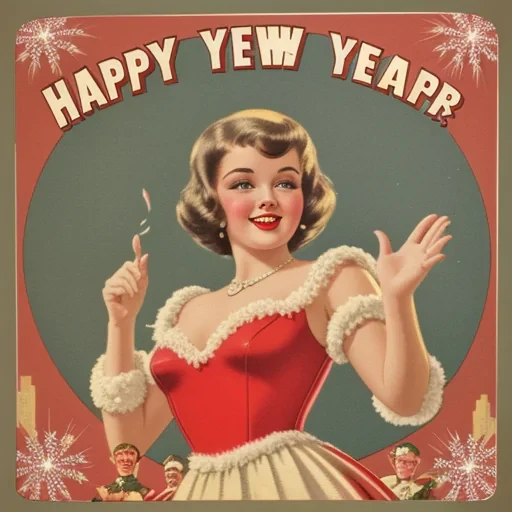 vintage happy new year images