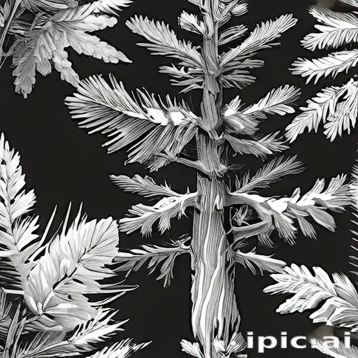 black and white pine tree clip art