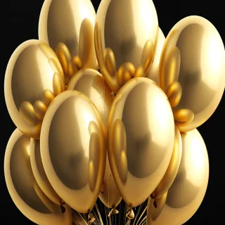 gold balloons png