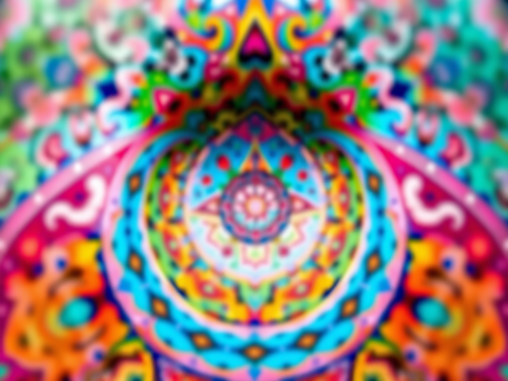 Generate an abstract art piece featuring intricate patterns and vibrant colors, using a DSLR camera with a 50mm lens, aperture set to f/1.8, ISO 100, and a shallow depth of field to enhance the vividness and detail of the design, taken from a frontal view for maximum impact.