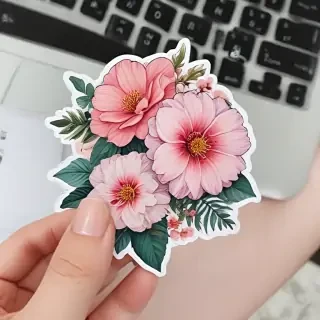 aesthetic flower stickers
