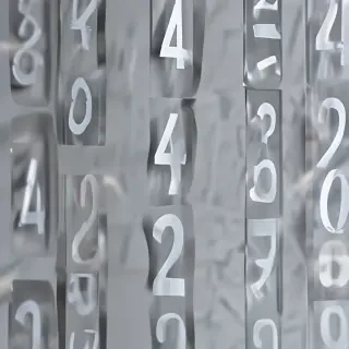 transparent numbers