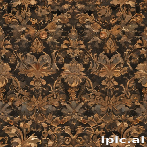 Intricate Floral Pattern with Rich Textures and Elegant Color Palette ...