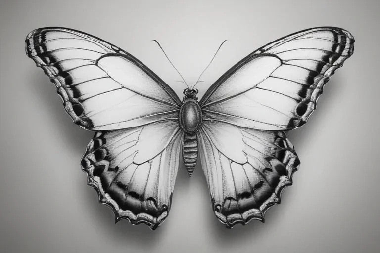 outline drawing of a butterfly