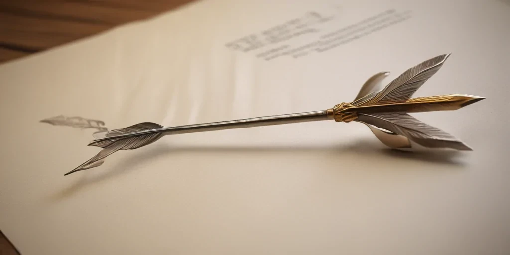 drawn arrow