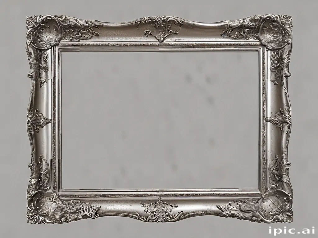 silver picture frame png