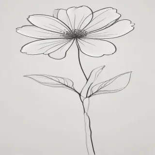 simple flower line art
