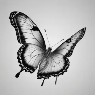 butterfly png black and white