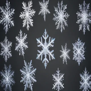 transparent snowflakes