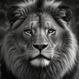lion black and white pictures