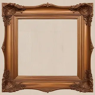 wooden picture frame png