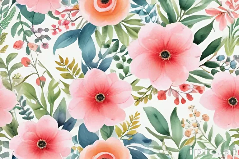 watercolor floral background