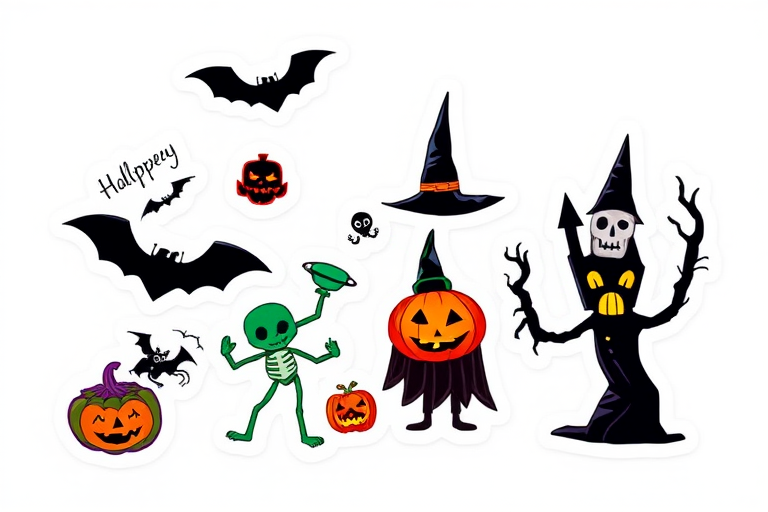 halloween stickers png