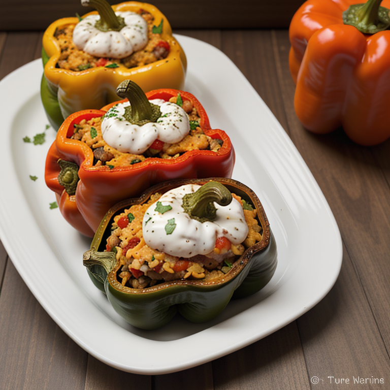 what do you serve with stuffed peppers