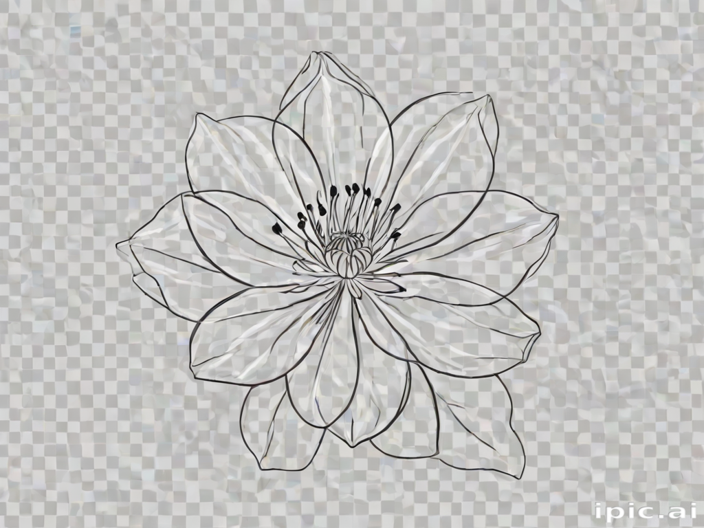 transparent flower outline