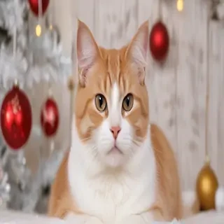 cat christmas background
