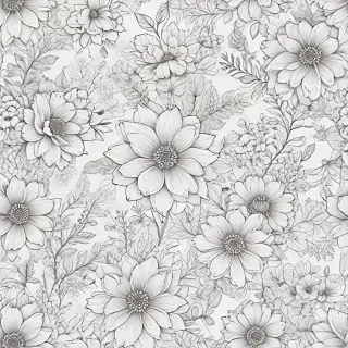 floral line art