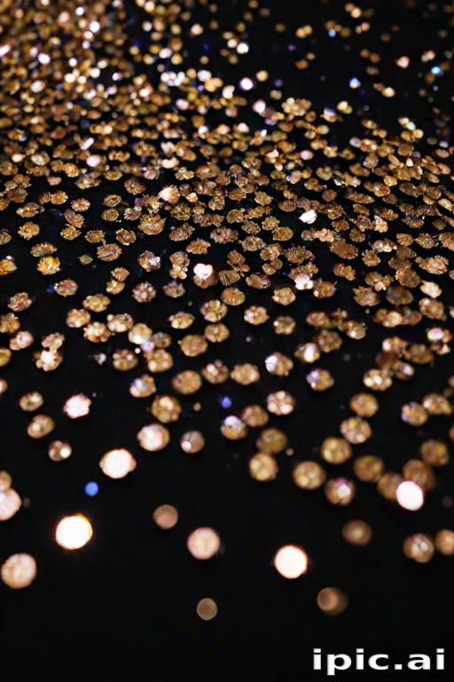glitter on black background