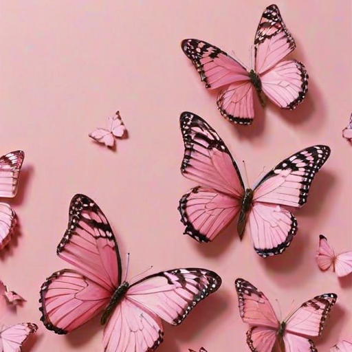 pink butterflies aesthetic