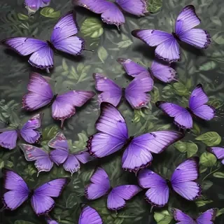 purple butterflies
