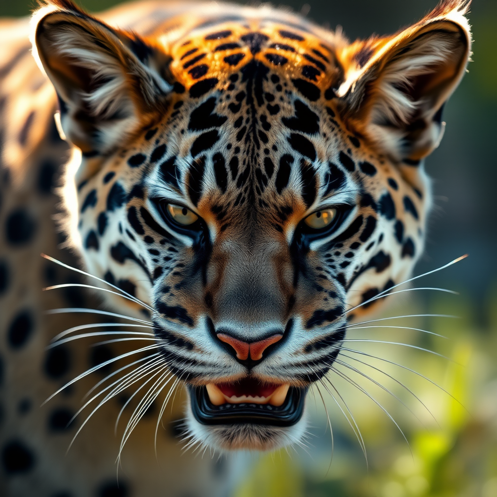 Create a high-resolution image of a fierce wildcat logo with sharp detailing and dynamic colors, captured with a Canon EOS R5 at f/2.8, 1/200s, ISO 100, in a close-up view with soft natural lighting.