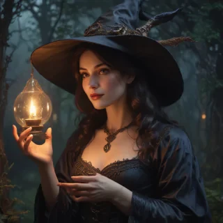 vintage witch art