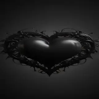 aesthetic black heart wallpaper