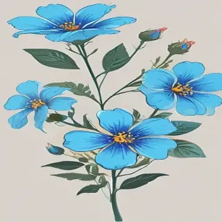 blue flower clip art