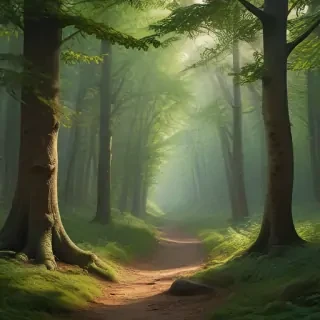 beautiful magical forest background