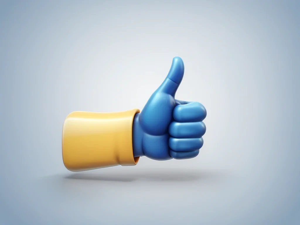 blue thumbs up emoji