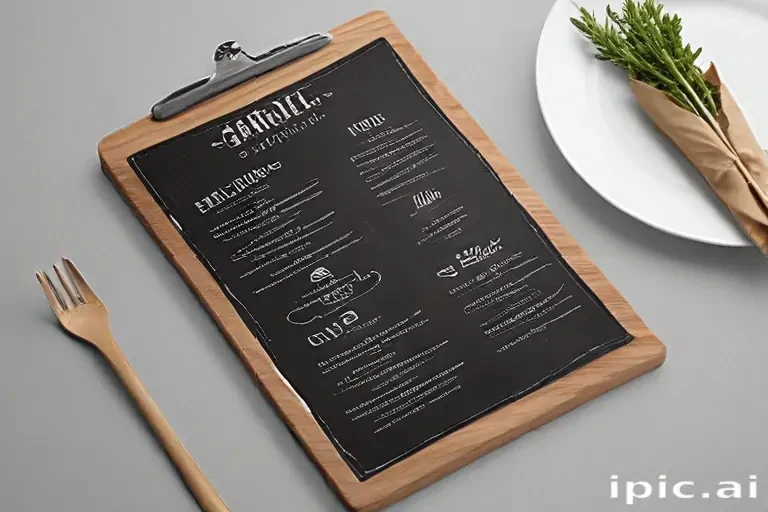 menu mock up