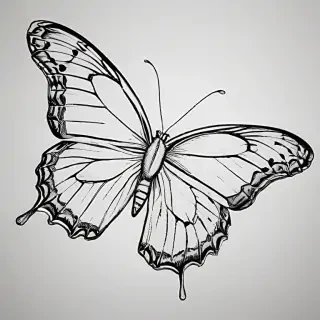 butterfly drawing outline